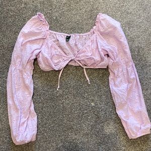 Wild Fable Tie-front Crop Top